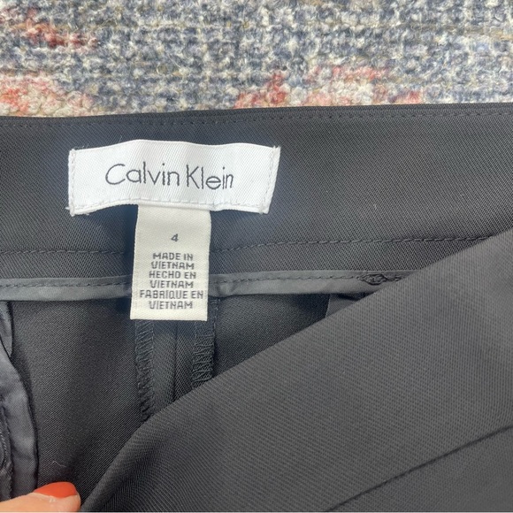 Calvin Klein jet black wide leg cropped pants - Picture 6 of 8